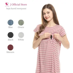 Happymomma - Baju Busui Friendly bukaan Kanan Kiri bisa untuk Ibu Hamil dan Menyusui Laura