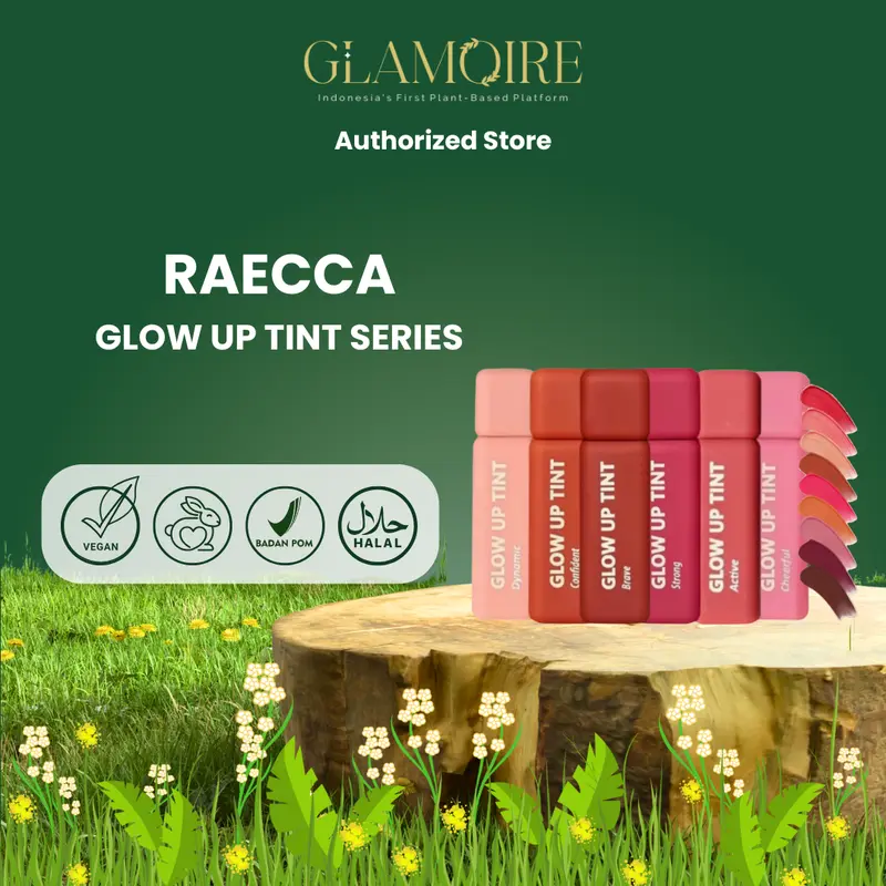 Glamoire - RAECCA GLOW UP TINT LIP CREAM LIPTINT New Shade/ Partner Resmi Raecca Lip Tint 5.5ML Beauty Care BPOM 0