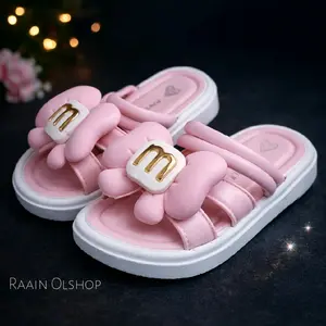 Sandal Selop Import Anak Perempuan Sandal Fashion Anak Wanita Sendal Slip On Karet Jelly Alina 803 Size Kaki 24-35