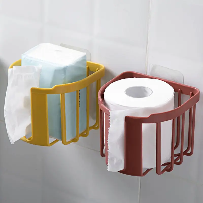 Giỏ Đựng Giấy Vệ Sinh Dán Tường - Giỏ Treo Tường Đựng Khăn Giấy Phòng Tắm Phòng Bếp