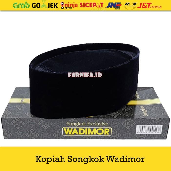 C✉TO PECI SONGKOK KOPIAH WADIMOR AC HITAM POLOS ORIGINAL MURAH BERKUALITAS K☎1Z 4