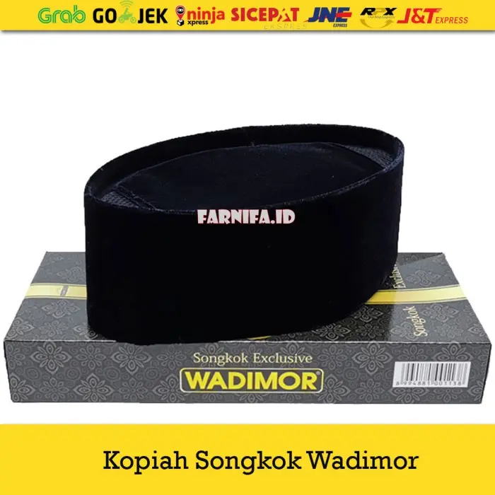 C✉TO PECI SONGKOK KOPIAH WADIMOR AC HITAM POLOS ORIGINAL MURAH BERKUALITAS K☎1Z 4