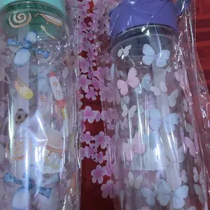 [MAKSAN] Pero Bundling Set 2 Sora Tumbler 650ml Botol Minum Plastik Anti Bocor dengan Sedotan Flip Straw BPA Free