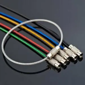 PRODUK TERBARU! Tali Carabiner Stainless Steel Wire Keys Hanging - 201380