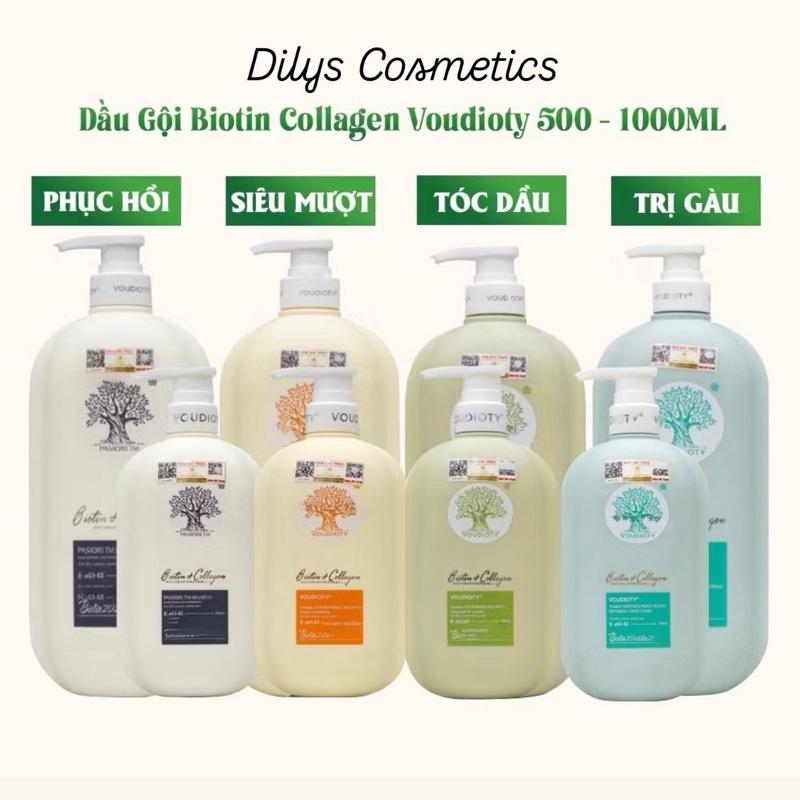 Dầu gội xả Biotin Collagen Voudioty X9 mẫu mới 2024 500ml 1000ml - Phục hồi và giảm rụng tóc daugoi cap