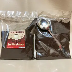 200 gram (FREE SENDOK) KOPI BUBUK HITAM ROBUSTA KOPI TRADISIONAL ENAK NIKMAT, Pahitnya Pas, Aroma kopinya kuat