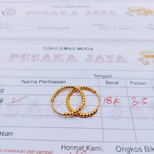 ANTING WANITA TERBARU EMAS MUDA 3,5gr free surat dari toko