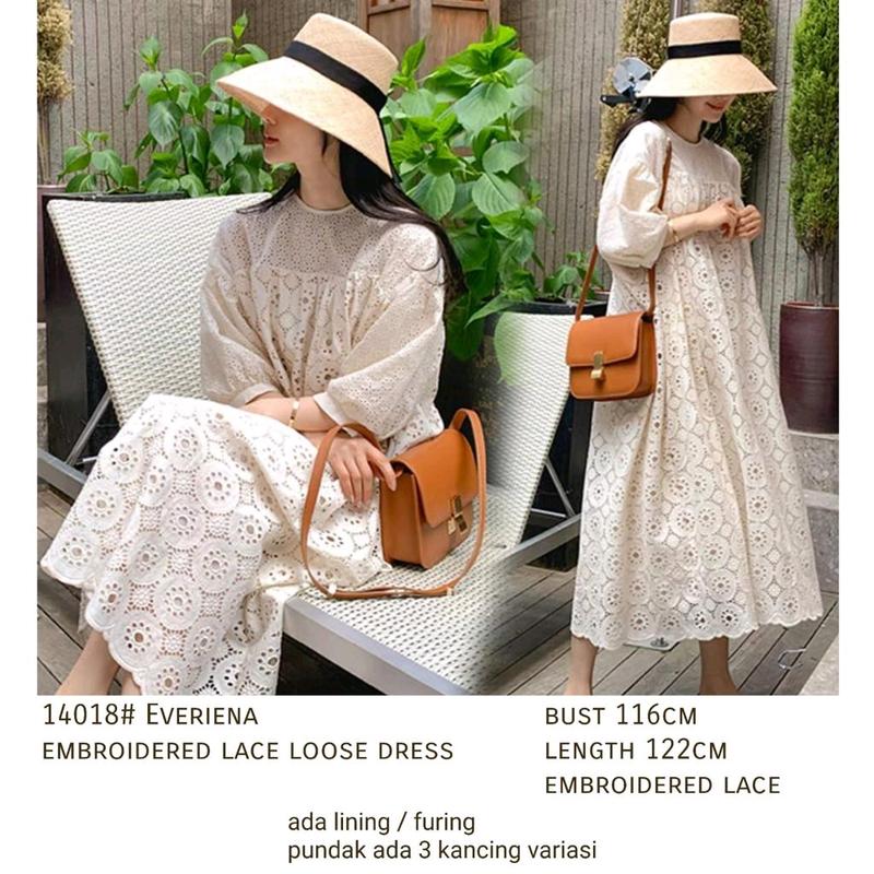 TM 14018 Dress Katbol Everiena Embroidered Lace Loose 1