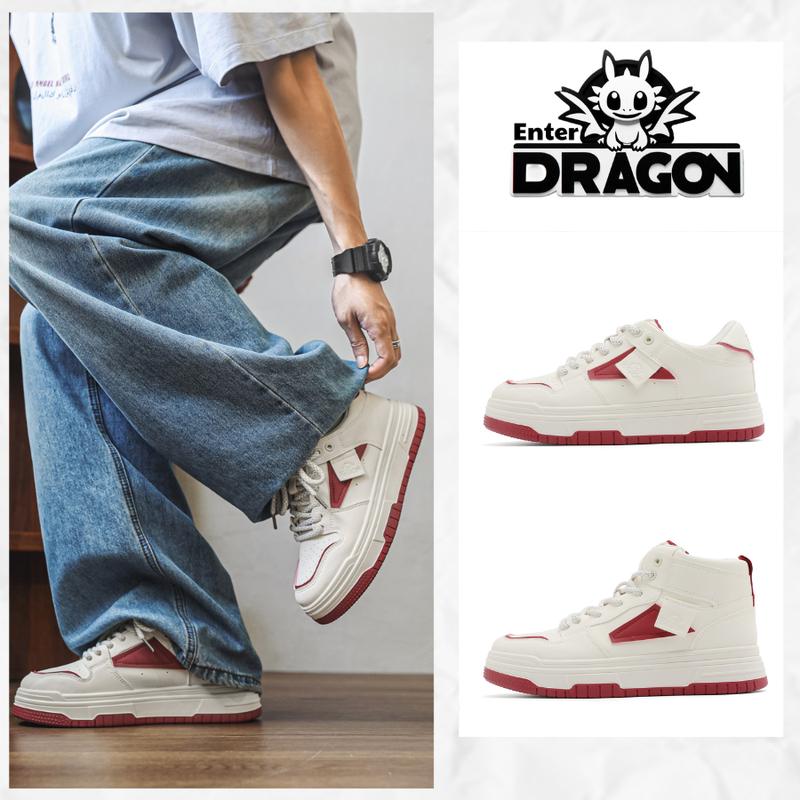 Giày thể thao sneaker nam nữ Enter Dragon De Monaco White Red 2026 (Tăng 1 size so với giày thông thường)