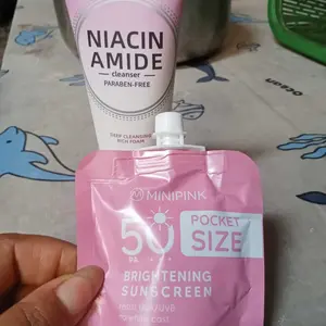 MINIPINK Brightening Sunscreen SPF50+ 40ml Face & Body Sunblock Lotion Putih UV Protection MP029