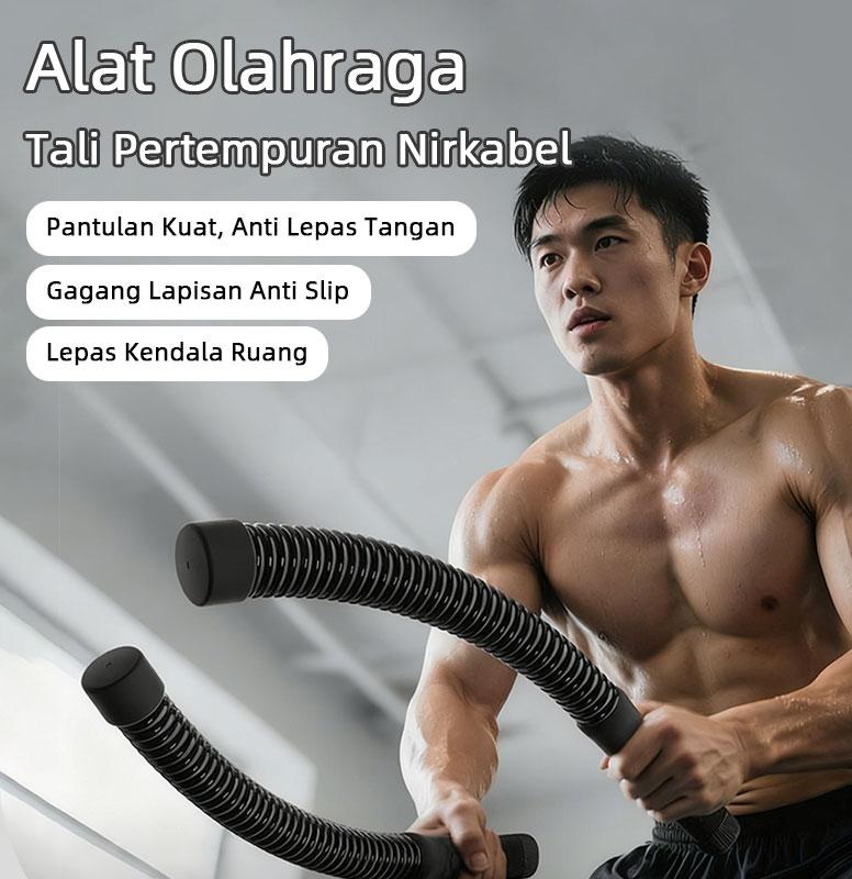 【Booming】Wireless Battle Ropes Tali Fitness Latihan Kekuatan Inti Latihan Kebugaran Jasmani Olahraga Dalam Ruangan