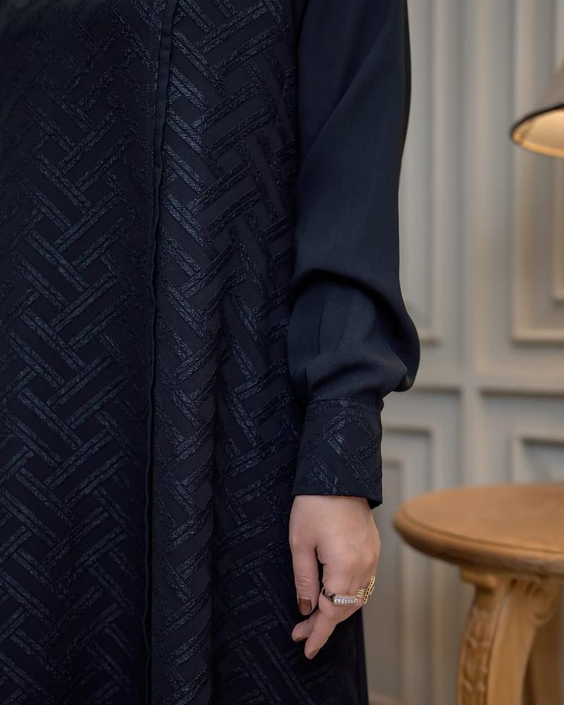 Product Introduction of Zahra Dress jetblack premium original by saideofficial / pakaian dress gamis muslim wanita Hitam Polos Kantong Lembut Mutiara Outer Semi Panjang Mewah Kancing Maxi Pesta Kancing 9