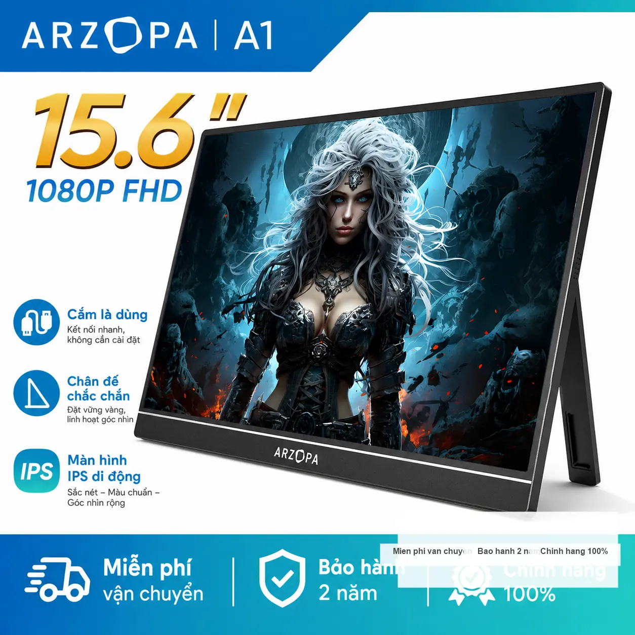 ARZOPA Màn hình di động,1920 * 1080P, Loại IPS, Tương thích với iPad, PC, Mac, Điện thoại, Xbox, Switch, PS4, USB-C và HDMI | BigBuy360 - bigbuy360.vn ARZOPA Màn hình di động,1920 * 1080P, Loại IPS, Tương thích với iPad, PC, Mac, Điện thoại, Xbox, Switch, PS4, USB-C và HDMI | BigBuy360 - bigbuy360.vn