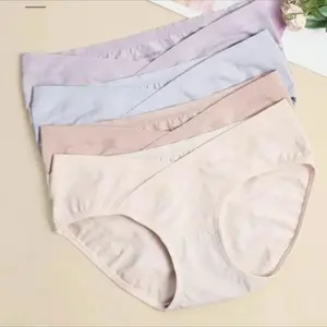 12Pcs CD Wanita Hamil Celana Dalam Maternity Polini Katun Ibu Cewek Perempuan