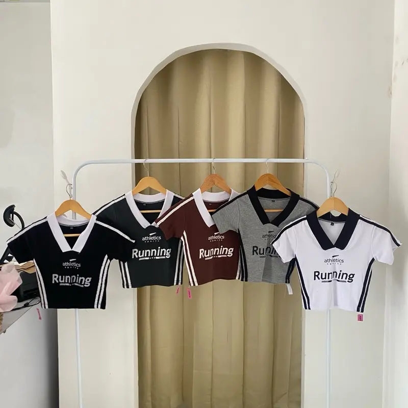 Running top crop top bahan rib premium 0