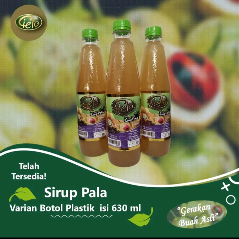 Cielo Sirup Buah Pala Isi 630 ml Dengan Gula Asli Oleh Oleh Kota Bogor (Packing DUS) Mangga 5