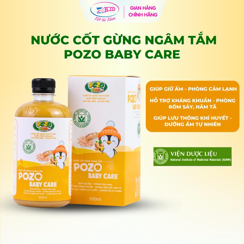 Combo 2 Nước Cốt Gừng Ngâm Tắm POZO BABY CARE - POZOKIDS - Cốt Gừng Tràm Khuynh Diệp - Giúp Giữ Ấm, Phòng Cảm Lạnh - Hỗ Trợ Kháng Khuẩn, Phòng Rôm Sảy, Hăm Tã - Giúp Lưu Thông Khí Huyết
