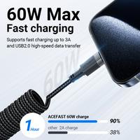 Gambar Kabel Data Charger PD Spiral Spring Coiled ACEFAST Acewire Pro C14-03 USB Type-C To Type-C Super Fast Charging Power Delivery dari HimTech Kota Administrasi Jakarta Utara 4 Tokopedia