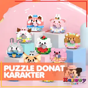 Mainan anak PUZZLE BALOK SUSUN DISNEY 3D DIY Mainan Edukasi Bayi Puzzle Brick Mini Kartun Karakter Hadiah Toy Gift Nano Blok POP LinaBell StellaLou