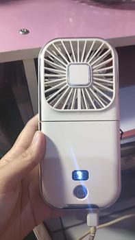 Product Review of Aolida Kipas Angin Portable Mini Type-C USB LED Menunjukkan Lipat Dudukan Ponsel Dan Powerbank 5000mAh Baterai Tahan Lama  Cocok Untuk Kantor Sekolah Olahraga Luar Ruangan from p**d 1