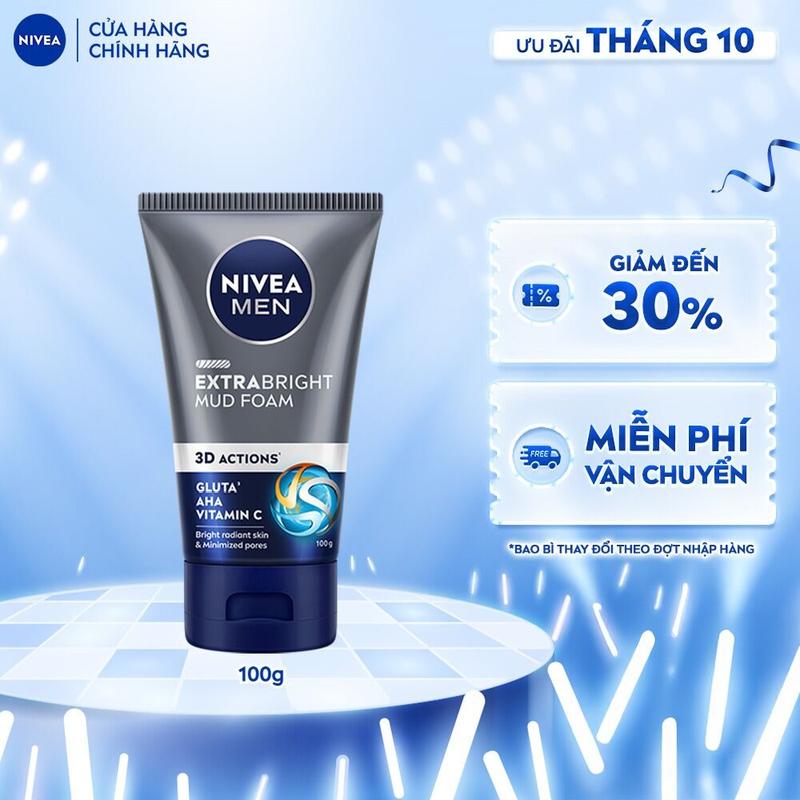 Sữa Rửa Mặt NIVEA MEN Giúp Sáng Da | Mờ Thâm Mụn (100 g) - 81775/88836