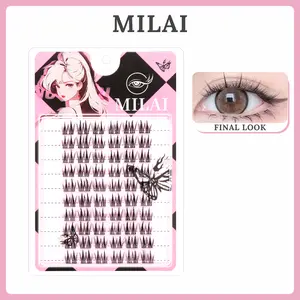 MILAI Riasan Mata B09 Korean Look Bulu Mata Palsu Lem - Eyelash Ekstension Fake Lashes - Desain Eksklusif & Kenyamanan Maksimal - Teknologi 3D Inovatif - Kualitas Tahan Lama