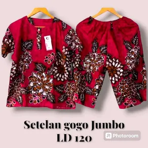 Setelan kulot jumbo wanita set gogo celana pendek jumbo Muat sampai Bb 70 Ld 120 Kancing aktif busuj