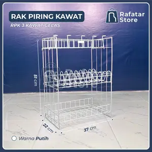 RAK PIRING SUSUN 3 KAWAT // RPK 3 KAWAT GELAS // RAK PIRING MINI WASTAFEL SUSUN 3 // RAK PIRING DAN GELAS