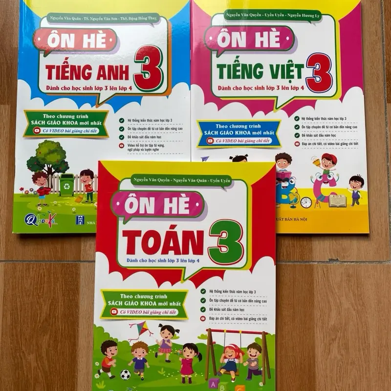 Sách ôn hè toán - tiếng việt - tiếng anh ( từ lớp 1 - lớp 5) 0