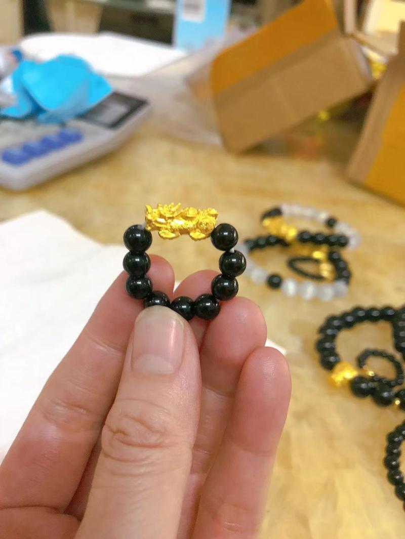Product Introduction of little fu lucky fengshui pixiu female and male ring with gold plated 3