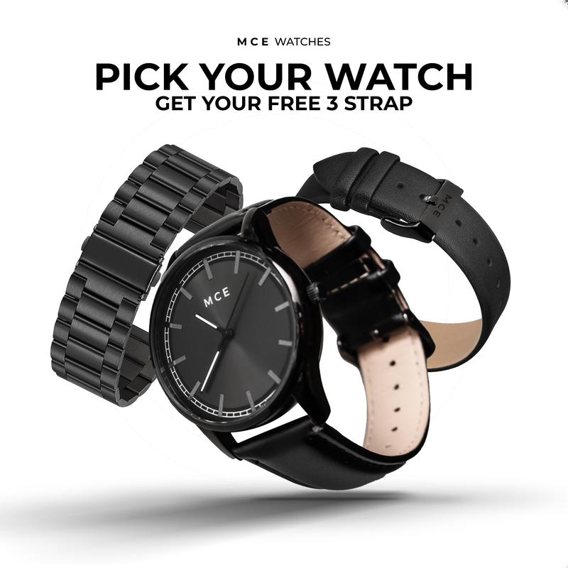 MCEWATCHES | 1 Jam Gratis 3 Strap | Jam Tangan Pria | Special Hadiah dan Kado 4