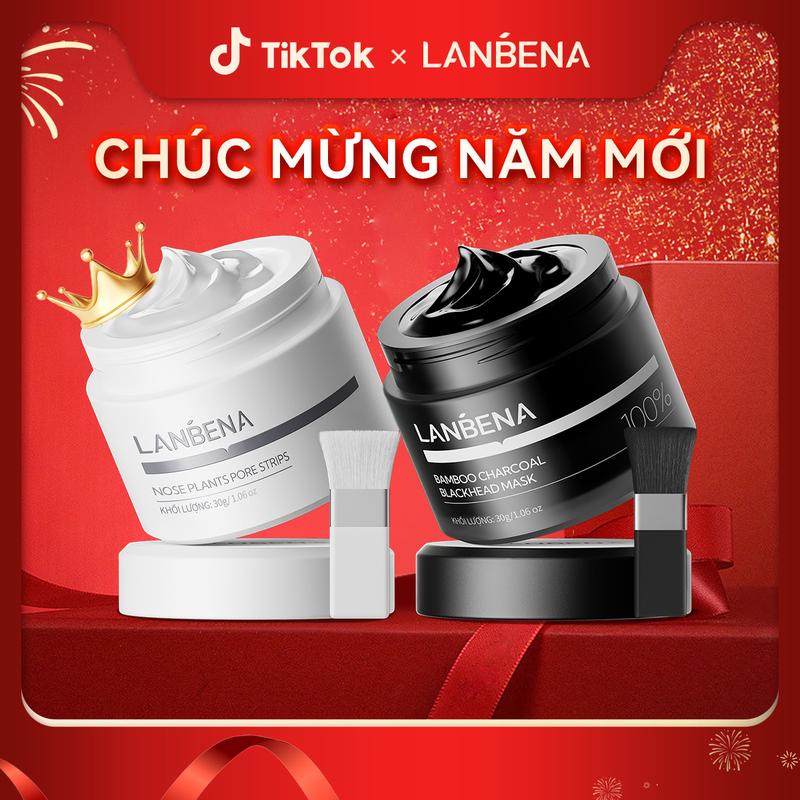  【Official Combo Mặt Nạ Loại Bỏ Mụn Đầu Đen LANBENA,Phiên Bản Nâng Cấp 2.0 60 CÁI Dải Mũi Mặt Nạ Lột Sữa Rửa Mặt Làm Sạch Mụn Đầu Trắng Lỗ Chân Lông Làm Sạch Sâu Thích Hợp Cho Mọi Loại Da 30g,mụn đầu đen Skincare Nasal Whitening Nữ Nam giới 