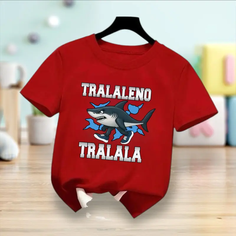 Kaos Distro Anak Motif Tralarelo Tralala Viral Tangan Pendek Atasan Fashion Anak Katun Soft 1