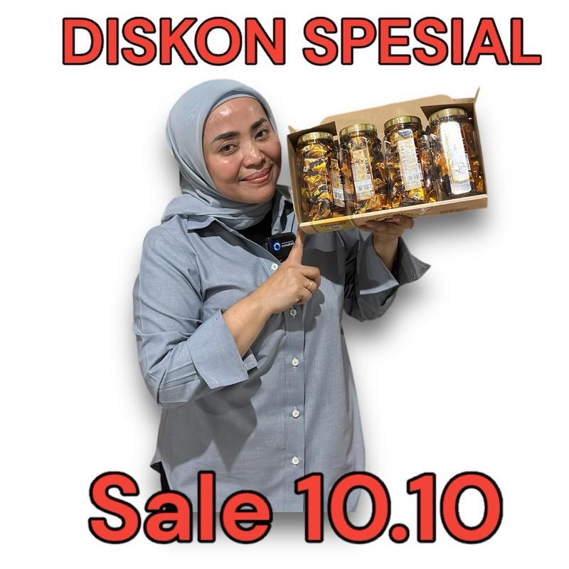 Dking coklat almond isi 4 toples ( COD )  kacang almond utuh lapis coklat 1