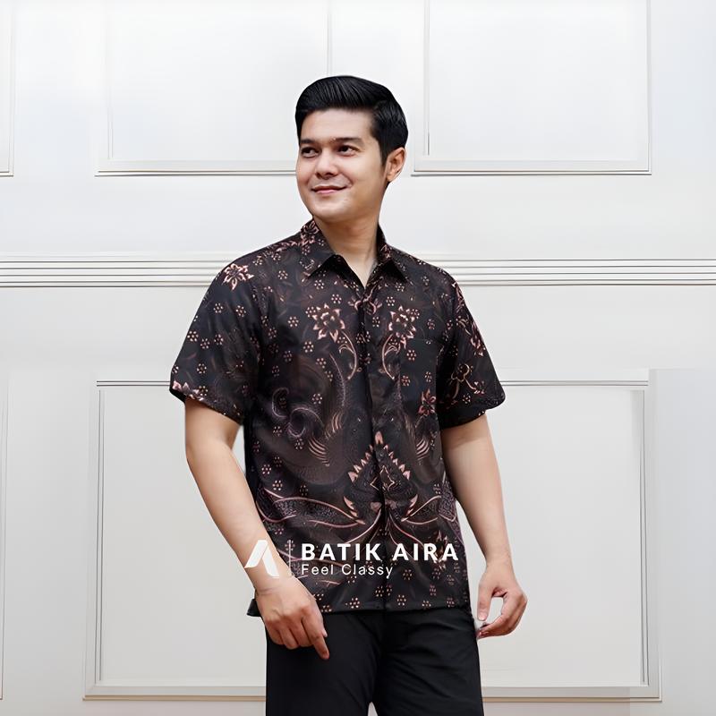 Kemeja Batik Pria batik premium lengan panjang terbaru 2024 cowok batik pria pendek anak laki Hem 3