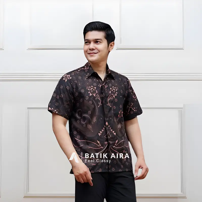 Kemeja Batik Pria batik premium lengan panjang terbaru 2024 cowok batik pria pendek anak laki Hem 2