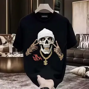Auto Kece! Desain Tengkorak Minimalis yang Bikin Kaos Pria Kamu Makin Stylish bajupria distrodewasa simpel 𝗛𝗶𝘁𝗮𝗺 t-shirt