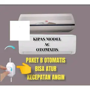Kipas Model AC Otomatis Paket B Bisa Atur Kecepatan Angin Manual & Otomatis Pake Puteran ukuran 1,5