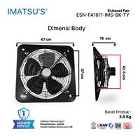 Gambar IMATSU'S Exhaust Fan 16 Inch 220V Kipas Hexos Hisap Tembok Besi Ventilasi Rumah Gudang Pabrik dari CKE Fan Official Kota Administrasi Jakarta Barat 3 Tokopedia