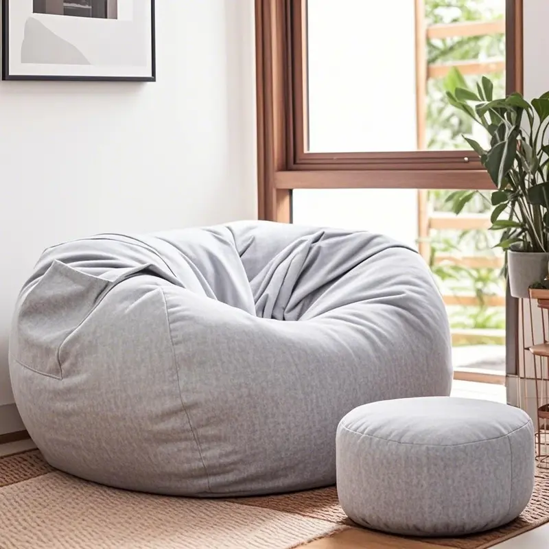 Sofa Bed Minimalis Nordic: Warna Netral + Aksen Merah, Material Ramah Lingkungan | Garansi 1 Tahun Furniture Cafe 1