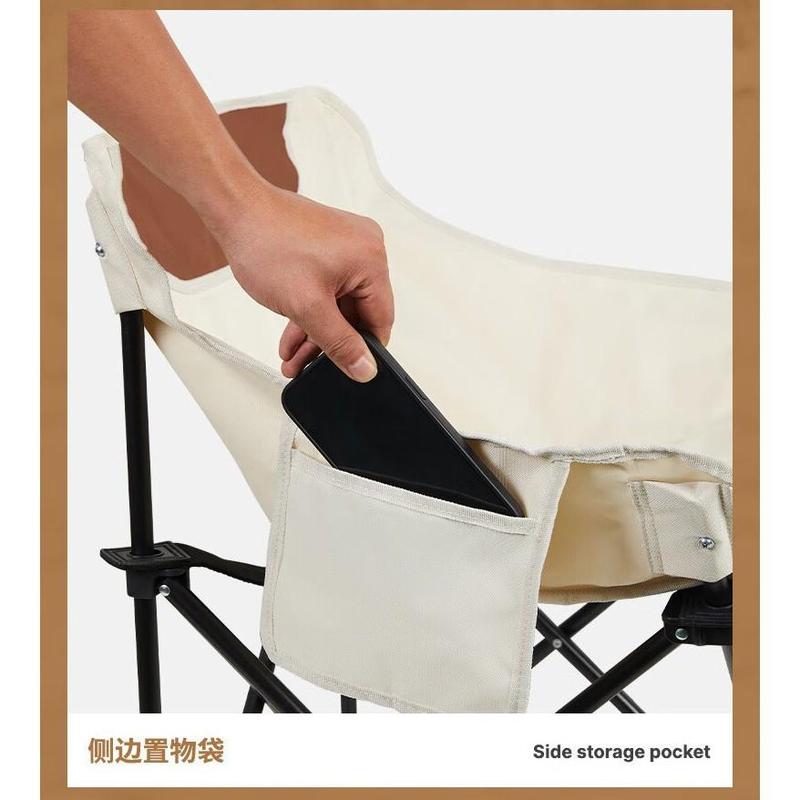 Product Introduction of Portable Camping Folding Chair Heavy Duty Oversized Outdoor Chair Foldable Camp Chair with Side Pocket With Carry Bag 11