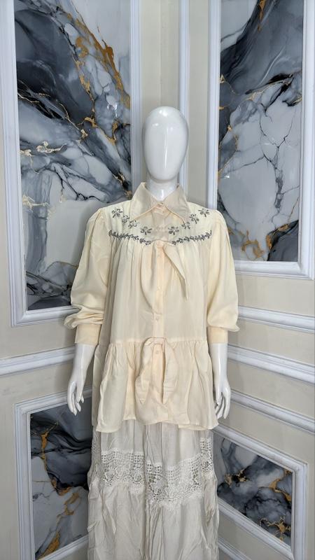 Blus Cantik Babydoll payet.Atasan baju wanita Panjang Lembut