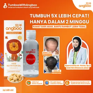 Angboo Hair Oil 60ml | Hair Oil Jojoba & Candlenut - Penumbuh & Penebal Rambut Bayi - Menyerap Lebih Cepat Aroma Lavender