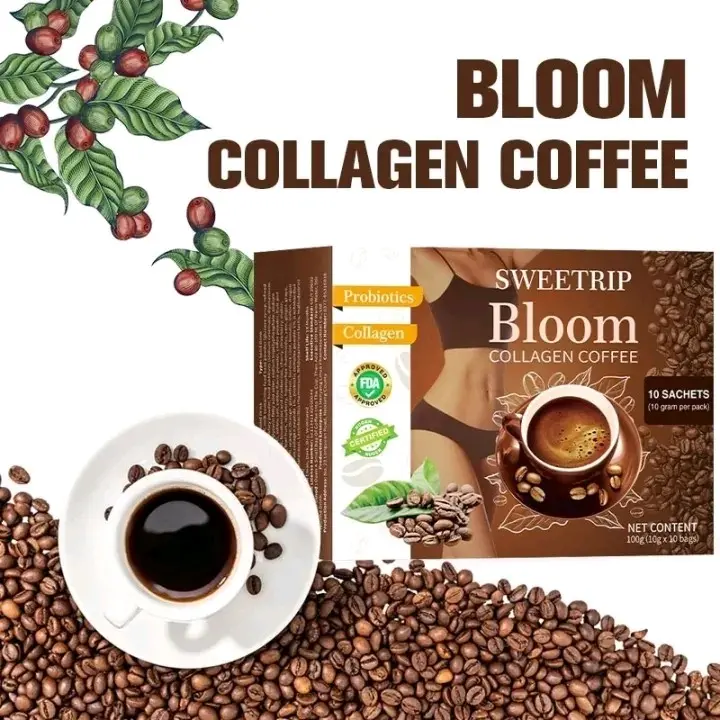 Kopi Bloom Sweetrip  Collagen - 1 Box Isi 10 Sachet 1