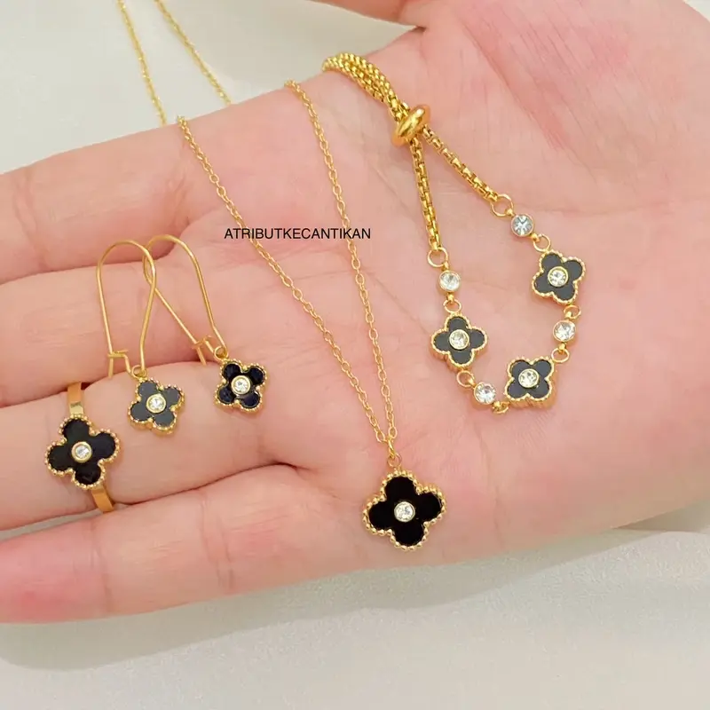 SET PERHIASAN TITANIUM LENGKAP ANTI KARAT ANTI LUNTUR 6