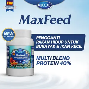 BlueCore Maxfeed Pakan Burayak Ikan penghemat cacing sutera untuk penggemuk ikan dan perangsang ikan (Cocok untuk berbagai bibit ikan, spt :  Gurame, Lele, Nila, Patin, Channa, Ikan Cupang, Ikan Guppy, dan Koi)