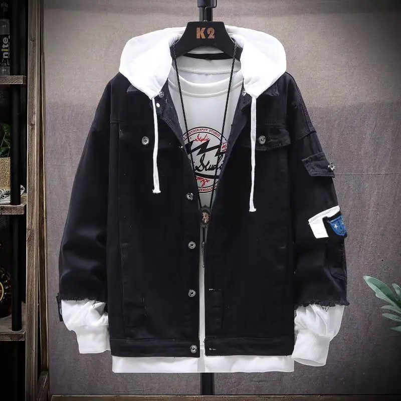 Jaket Koreanstyle Fandom Jeans Kombinasi Lotto Pria Wanita Casual Terbaru 2025 0