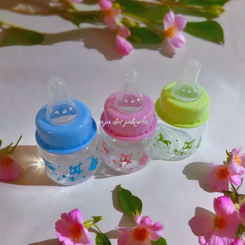 Isi 3 pc botol susu kecil 60ml / empeng dot  bayi baru lahir Pink Biru Accessories Bottle 1