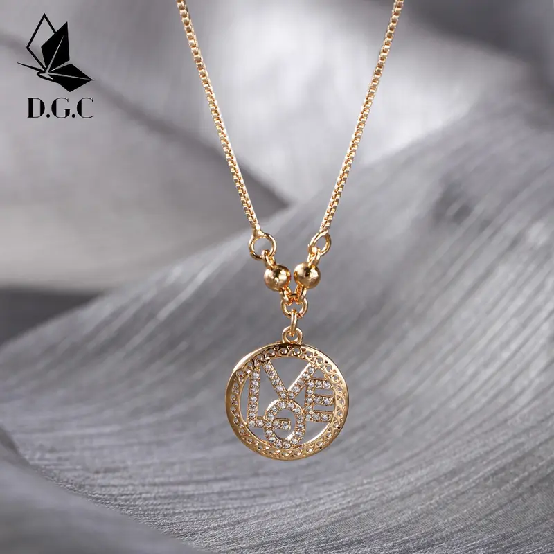 COD Kalung Wanita Emas Titanium Muda Model Korea Murah Anti Karat Panjang Asli Permata Perhiasan Lapis D090 2