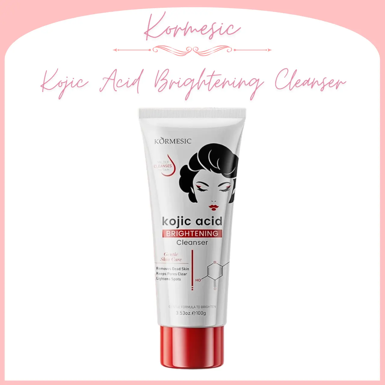 Kormesic Kojic Acid Brightening Cleanser 100g/Pembersih Wajah